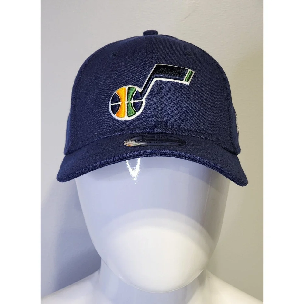 Utah Jazz NBA New Era 39thirty Fitted Hat Cap Large/XL Navy Blue‎ Team Classic